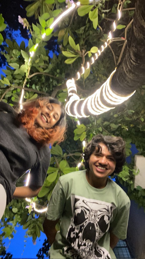 Night out with fairy lights